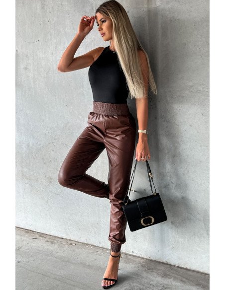 Suzana - Pantalon skinny cuir femme